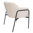 Ver imagem 4 de Kit 02 Poltronas Decorativas Jade Base Aço Preto Bouclé Off White - Nexta Casa