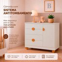 Ver imagem 6 de Cômoda Apolo 4 Gavetas MDF Puxador PVC Bege Fosco Reller Móveis