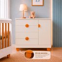 Ver imagem 7 de Cômoda Apolo 4 Gavetas MDF Puxador PVC Bege Fosco Reller Móveis