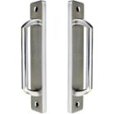 Ver imagem 1 de Puxador Duplo Colonial Porta Correr Madeira Rústico 148mm London Níquel