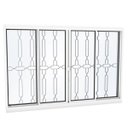 Ver imagem 2 de Janela de Aço 100x150cm 4 Folhas com Grade Mosaico Facilita Lucasa