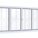 Ver imagem 3 de Janela de Aço 100x150cm 4 Folhas com Grade Mosaico Facilita Lucasa