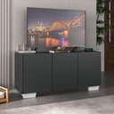 Ver imagem 2 de Rack para Tv até 32 Polegadas com 3 Portas Multimóveis Mp1068 Preto/branco