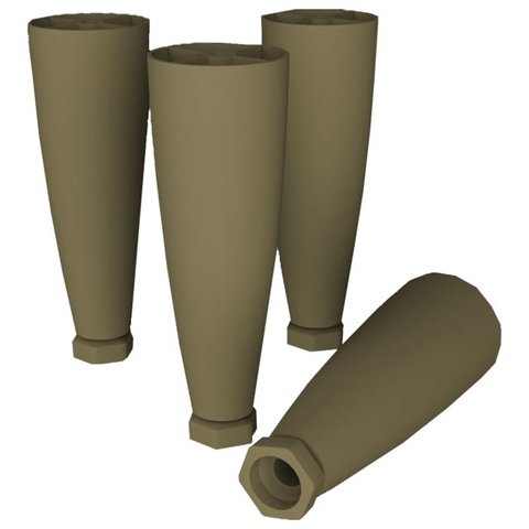 Kit 4 Pés Cônicos Reguláveis para Cozinha Americana O944 Bronze Henn