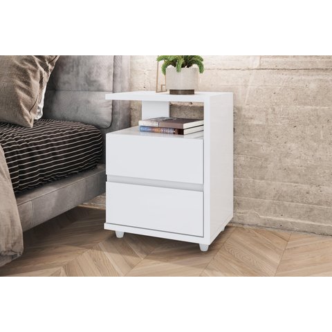 Mesa de Cabeceira Campeche Branco - Henn