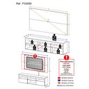 Ver imagem 5 de Rack com Painel para TV até 65" Multimóveis Flórida FG3059 Preto