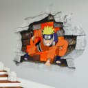 Ver imagem 1 de Adesivo 3D Buraco na Parede - Naruto Desenho Manga Geek