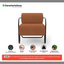 Ver imagem 3 de Kit 02 Poltronas Decorativas Orgânica Living Miska Bouclê Terracota - Abmaza