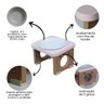 Comedouro Elevado Gato Pet Mdf Colors Rose - 4