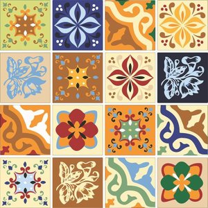 Adesivo de Azulejo de Cozinha - Antigo 1 - M 15x15cm