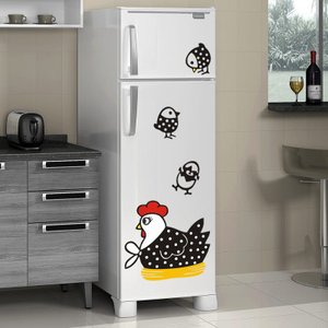 Adesivo Decorativo Geladeira Galinha Angola 5 - G: 55,5 x 72 cm