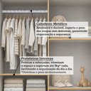Ver imagem 7 de Guarda-Roupa Infantil 4 Portas 3 Gavetas 100% MDF 122cm Espresso Móveis Amêndoa/Branco Brilho