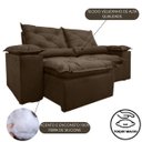 Ver imagem 4 de Sofa Reclinavel Retratil Fofinho P/ Assistir Series 2,30m Cor:Marrom