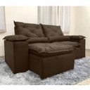 Ver imagem 1 de Sofa Reclinavel Retratil Fofinho P/ Assistir Series 2,30m Cor:Marrom