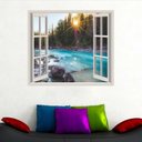 Ver imagem 1 de Adesivo Decorativo de Parede - Janela - Floresta 1