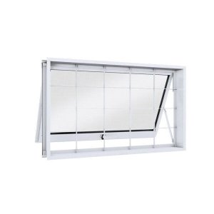 Janela de Aço Maxim-Ar 60x100cm com Grade Quadrada Facilita Lucasa 