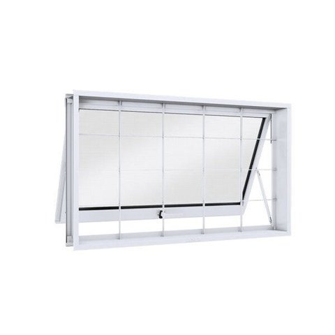 Janela de Aço Maxim-ar 60x100cm com Grade Quadrada Facilita Lucasa