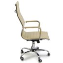 Ver imagem 6 de Kit 6 Cadeira Escritório Esteirinha Giratória Alta Ajustável - Bege