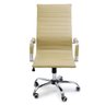Kit 6 Cadeira Escritório Esteirinha Giratória Alta Ajustável - Bege - 5