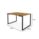 Ver imagem 3 de Mesa de Jantar Steel Estilo Industrial Pés de Aço 120x80cm Preto/naturale