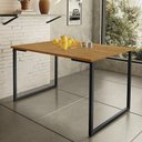 Ver imagem 2 de Mesa de Jantar Steel Estilo Industrial Pés de Aço 120x80cm Preto/naturale