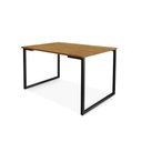 Ver imagem 1 de Mesa de Jantar Steel Estilo Industrial Pés de Aço 120x80cm Preto/naturale