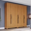 Ver imagem 1 de Guarda Roupa Roupeiro Casal Leonard B368 Briz 6 Portas 2 Gavetas Cinamomo Henn