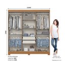 Ver imagem 2 de Guarda Roupa Roupeiro Casal Leonard B368 Briz 6 Portas 2 Gavetas Cinamomo Henn