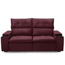 Ver mais imagens de Sofá Retrátil Reclinável para Sala 3 Lugares 210cm Niels F04 Veludo Vermelho - Lyam Decor