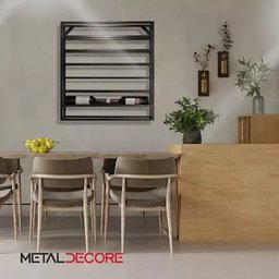 Suporte Moderno e Elegante Estilo Industrial Suspenso para Vinhos - 2