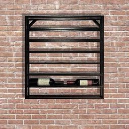 Suporte Moderno e Elegante Estilo Industrial Suspenso para Vinhos - 1