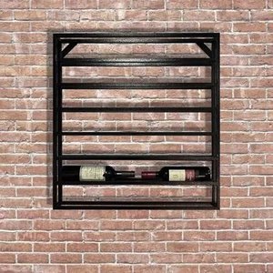 Suporte Moderno e Elegante Estilo Industrial Suspenso para Vinhos