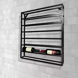 Suporte Moderno e Elegante Estilo Industrial Suspenso para Vinhos - 3