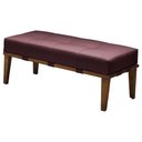 Ver imagem 1 de Puff Decorativo 100cm Martínez Veludo Pés Madeira Rosa/Mel - Gran Belo