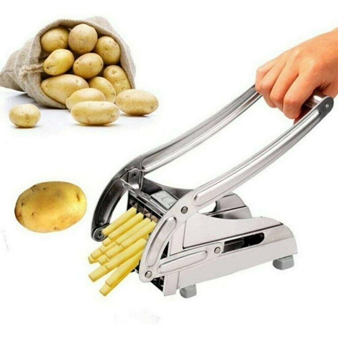 Picador Cortador De Batatas Palito Legumes Verduras Aço Inox - 3