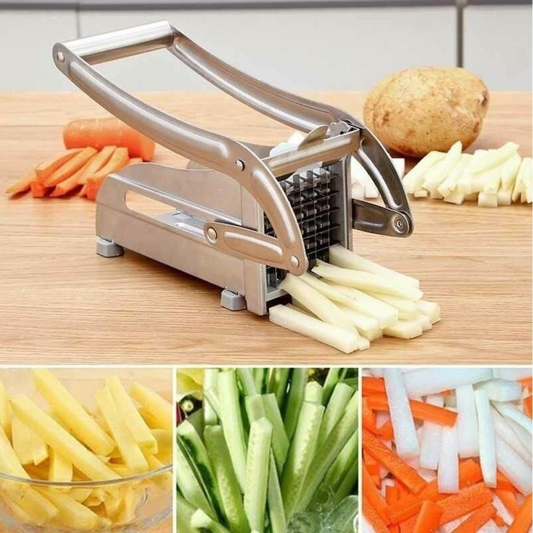 Picador Cortador De Batatas Palito Legumes Verduras Aço Inox - 2