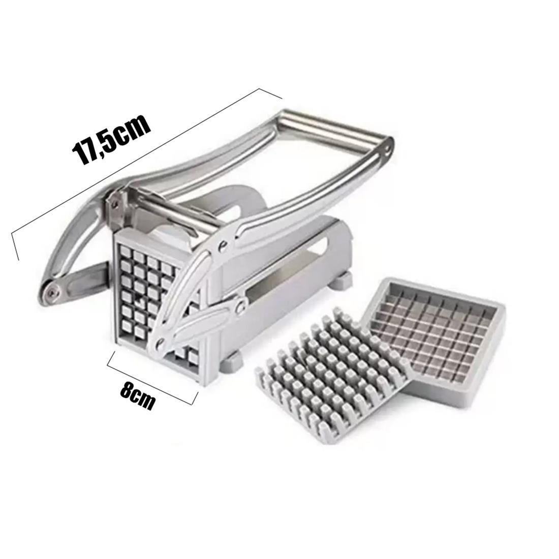 Picador Cortador de Batatas Palito Legumes Verduras Aço Inox - 4