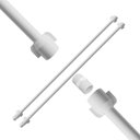 Ver imagem 1 de Engate Mangueira Flexível para Descarga 100cm X 1/2" Branco | Astra | Kit 02 Un