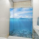 Ver imagem 1 de Adesivo Decorativo Para Box e Vidro 3D - Fundo do Mar 2