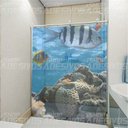 Ver imagem 1 de Adesivo Decorativo Para Box e Vidro 3D - Fundo do Mar 3