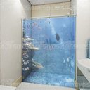 Ver imagem 1 de Adesivo Decorativo Para Box e Vidro 3D - Fundo do Mar 4