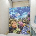Ver imagem 1 de Adesivo Decorativo Para Box e Vidro 3D - Fundo do Mar 6