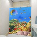 Ver imagem 1 de Adesivo Decorativo Para Box e Vidro 3D - Fundo do Mar 7