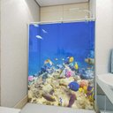 Ver imagem 1 de Adesivo Decorativo Para Box e Vidro 3D - Fundo do Mar 10