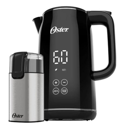 Kit Chaleira Digital 1,7l e Moedor de Café Elétrico Oster 110v
