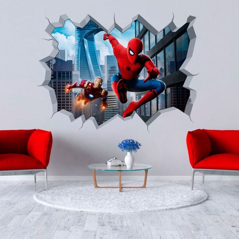 Adesivo para Porta 3D Homem Aranha 4