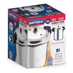 Panela de Pressão Profissional Fechamento Externo 24 Litros Alumínio Nacional - 3