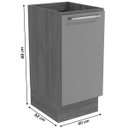 Ver imagem 4 de Balcão de Cozinha Botanic 40cm 01 Porta M621 Kappesberg Nogueira/verde Oliva