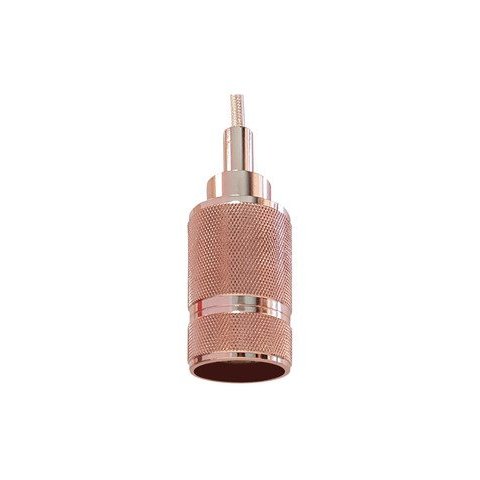 Pendente Luxo Soquete E27 Alumínio Detalhado Ouro Rose GALAXY LED