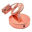 Ver imagem 2 de Pendente Luxo Soquete E27 Alumínio Detalhado Ouro Rose GALAXY LED